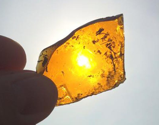 Sun in a glass shard